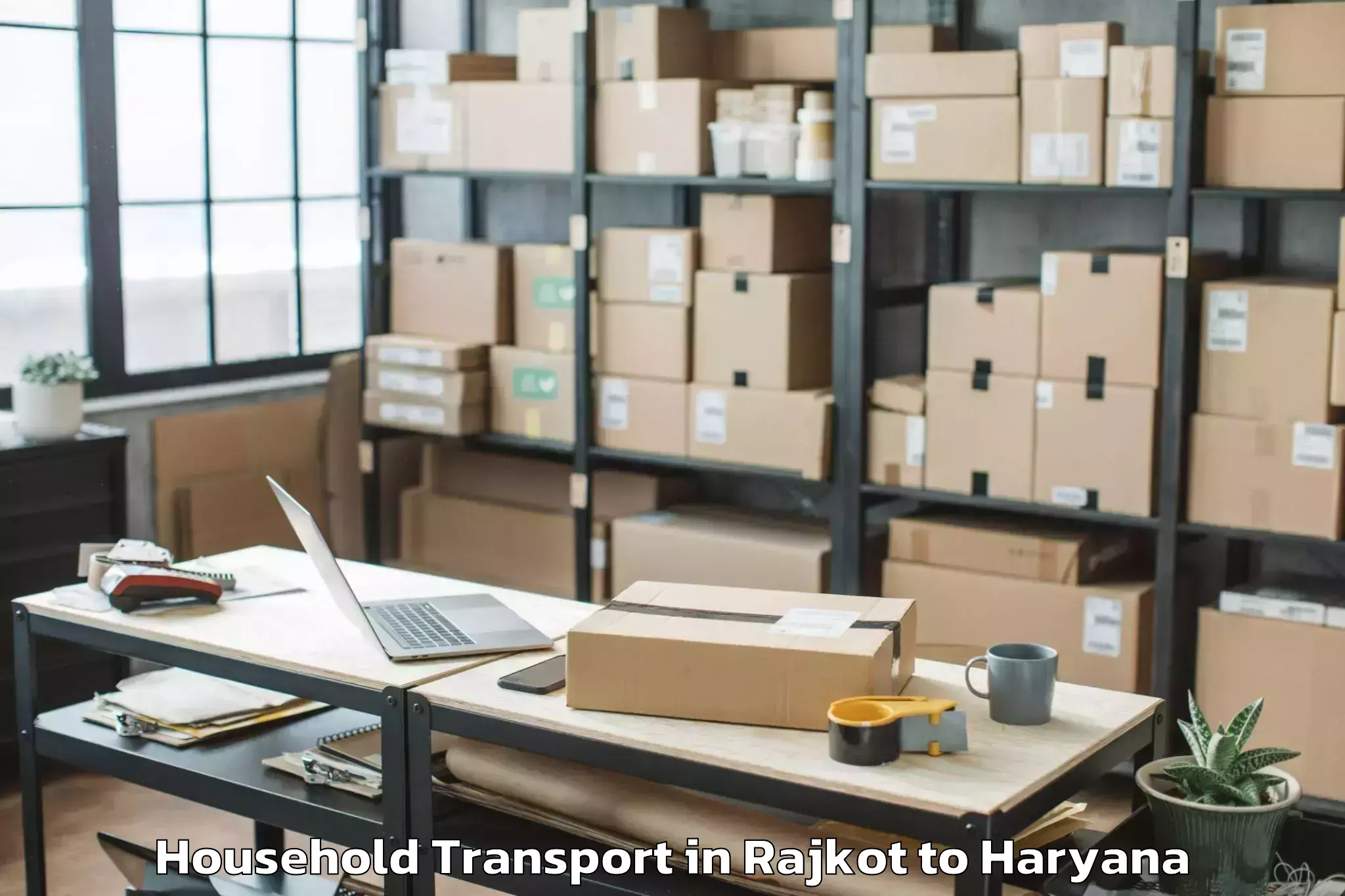 Book Rajkot to Punahana Household Transport Online